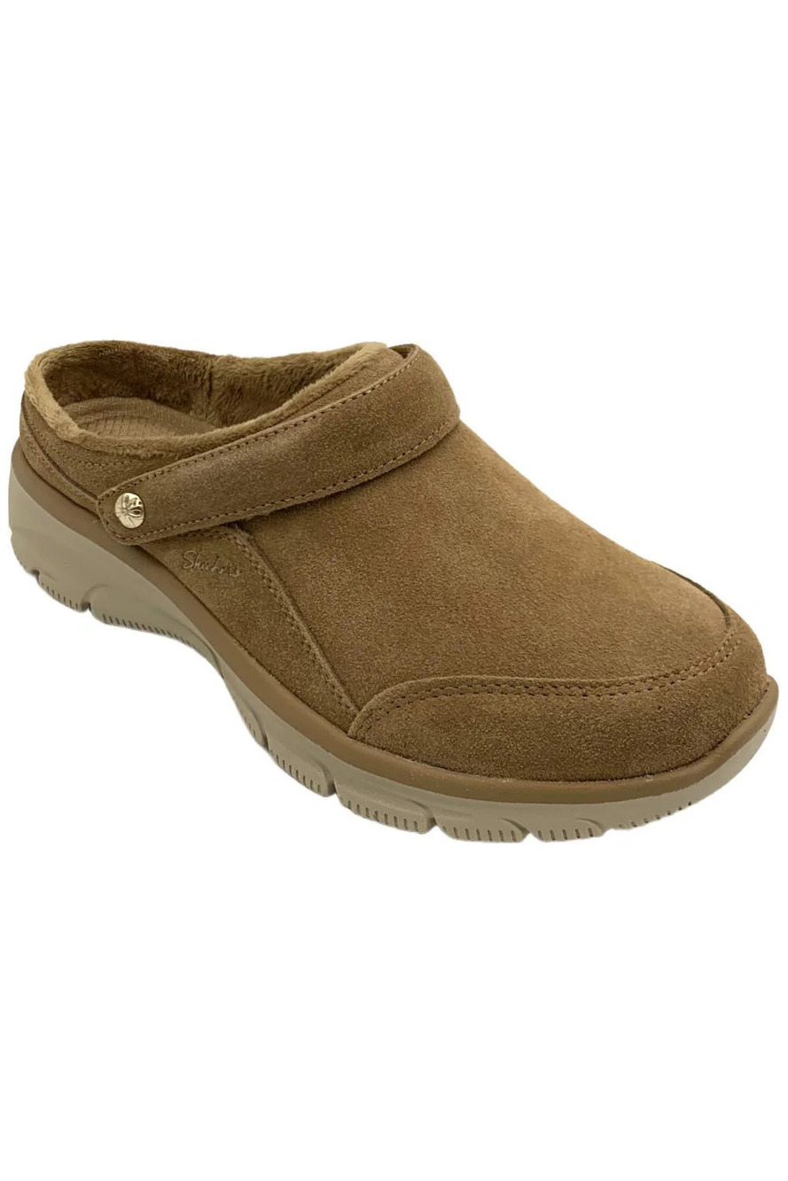 Skechers Women's Easy Going Water-Repellent Foldover Mules Tan - Medium